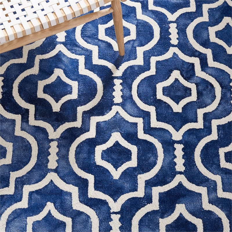 Safavieh Dip Dyed Navy Contemporary Rug - 9' x 12'