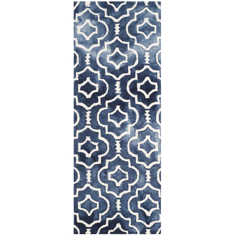 Safavieh Dip Dyed Navy Contemporary Rug - Runner 2'3