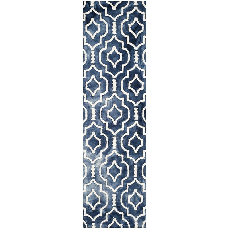 Safavieh Dip Dyed Navy Contemporary Rug - Runner 2'3