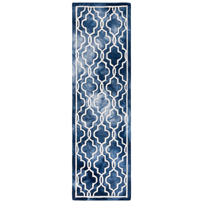 Safavieh Dip Dyed Navy Contemporary Rug - Runner 2'3