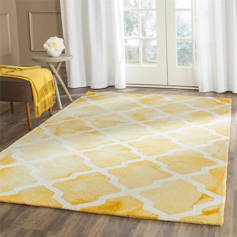 Safavieh Dip Dyed Gold Contemporary Rug - 3' x 5'