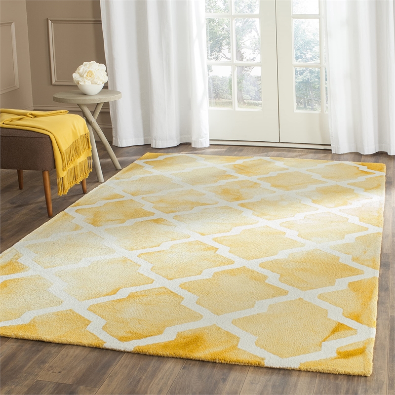 Safavieh Dip Dyed Gold Contemporary Rug - 5' x 8'