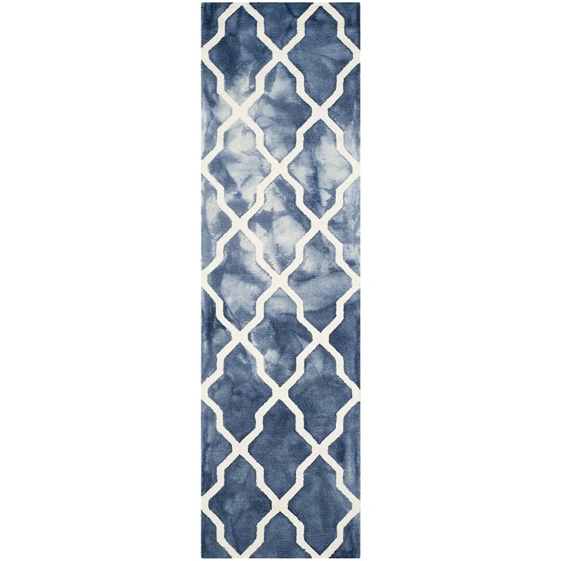 Safavieh Dip Dyed Navy Contemporary Rug - Runner 2'3
