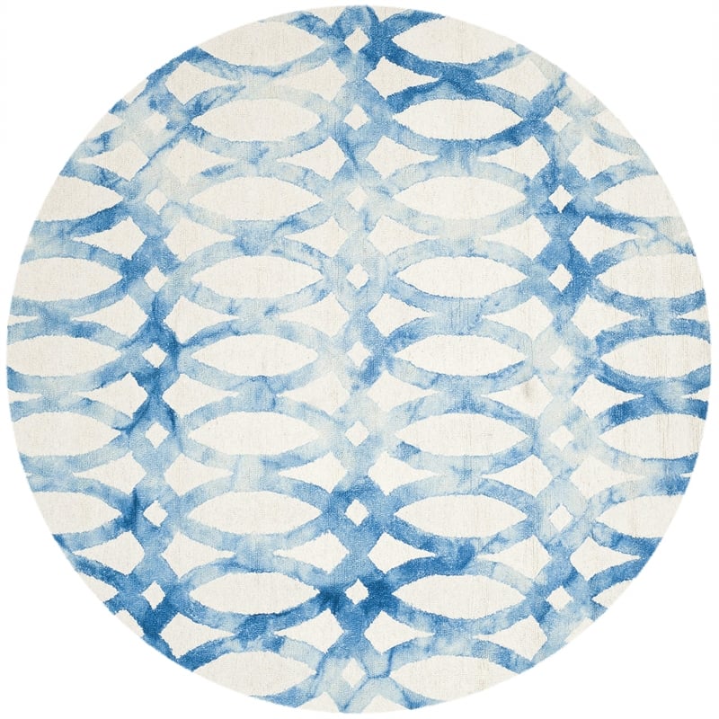 Safavieh Dip Dyed Ivory Contemporary Rug - Round 5'