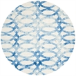 Safavieh Dip Dyed Ivory Contemporary Rug - Round 5'