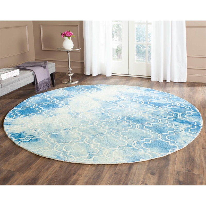 Safavieh Dip Dyed Blue Contemporary Rug - Round 5'