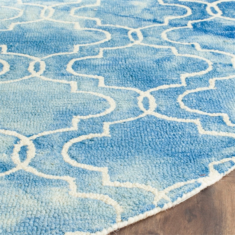 Safavieh Dip Dyed Blue Contemporary Rug - Round 5'