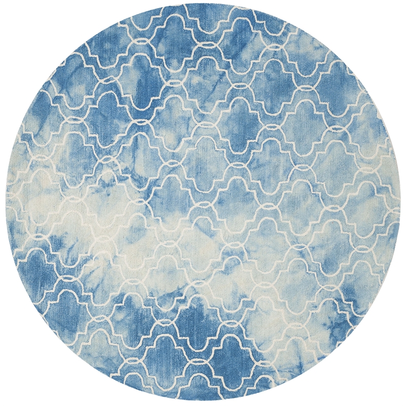 Safavieh Dip Dyed Blue Contemporary Rug - Round 7'
