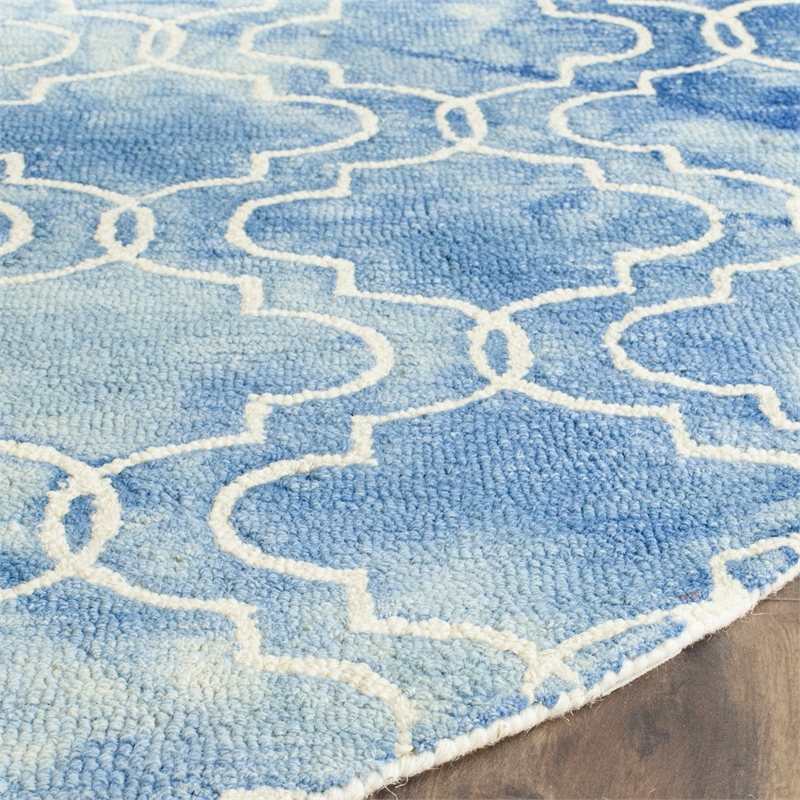 Safavieh Dip Dyed Blue Contemporary Rug - Round 7'