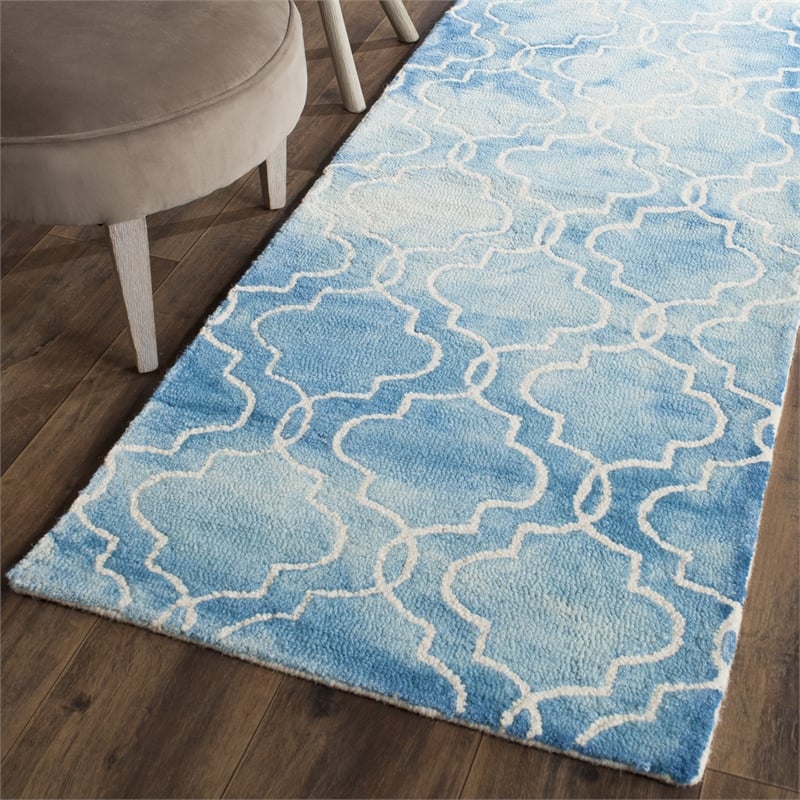 Safavieh Dip Dyed Blue Contemporary Rug - Runner 2'3