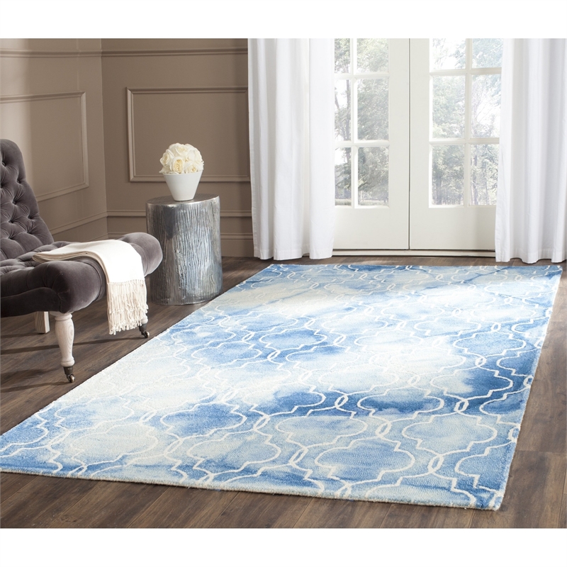 Safavieh Dip Dyed Blue Contemporary Rug - Square 7'