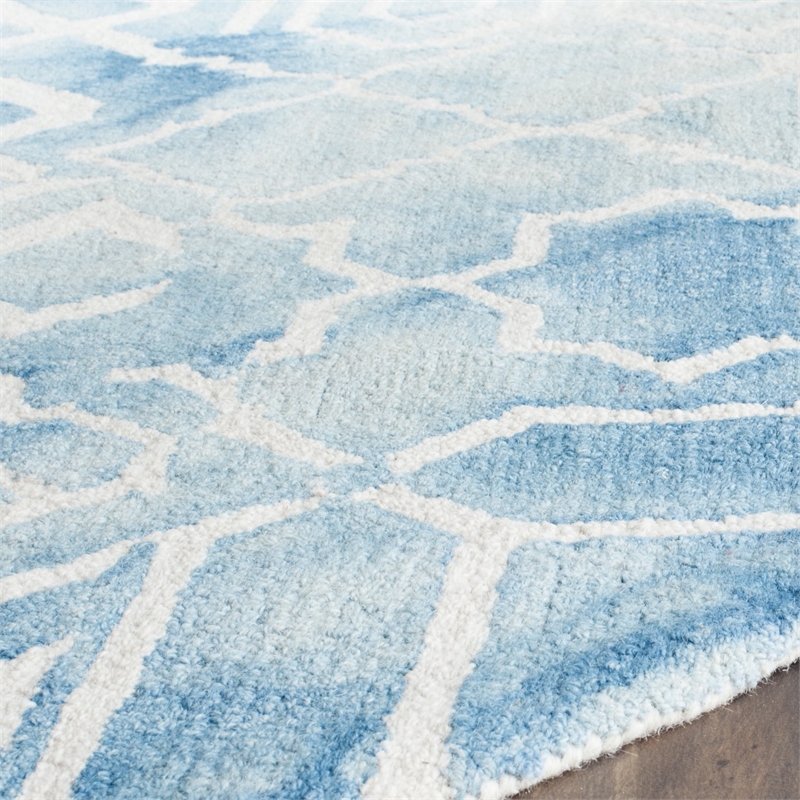 Safavieh Dip Dyed Blue Contemporary Rug - Round 5'