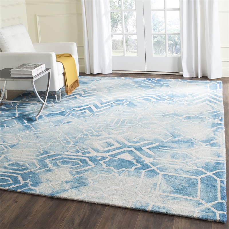 Safavieh Dip Dyed Blue Contemporary Rug - Square 7'