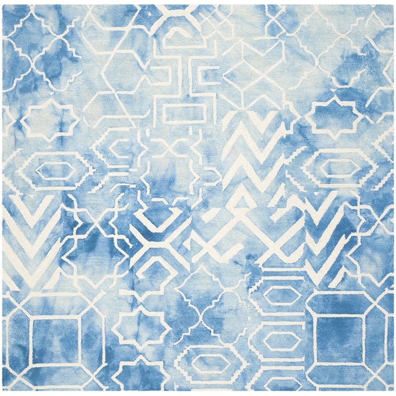 Safavieh Dip Dyed Blue Contemporary Rug - Square 7'