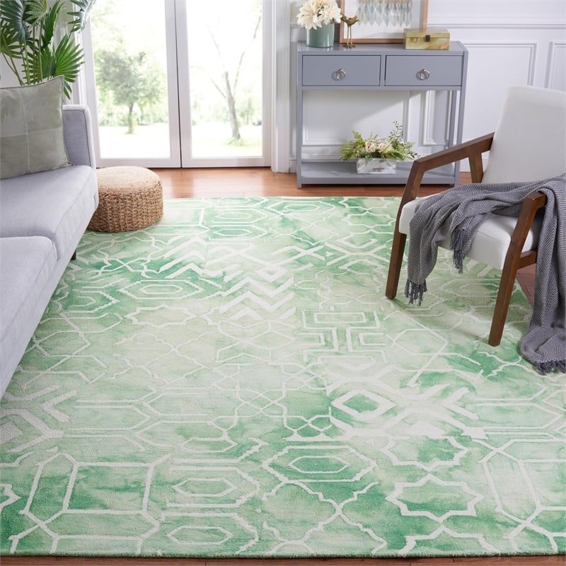 Safavieh Dip Dyed Green Contemporary Rug - 9' x 12'