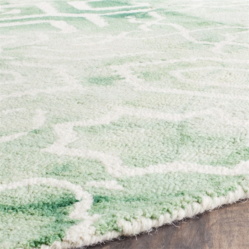 Safavieh Dip Dyed Green Contemporary Rug - Round 5'
