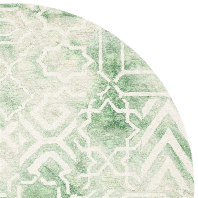 Safavieh Dip Dyed Green Contemporary Rug - Round 7'