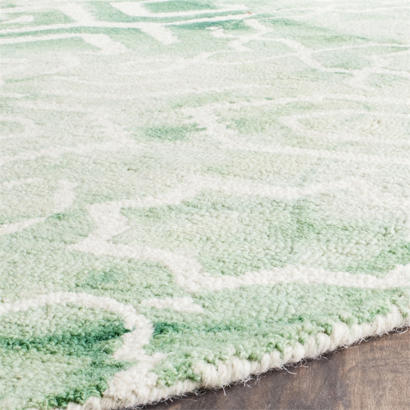 Safavieh Dip Dyed Green Contemporary Rug - Round 7'