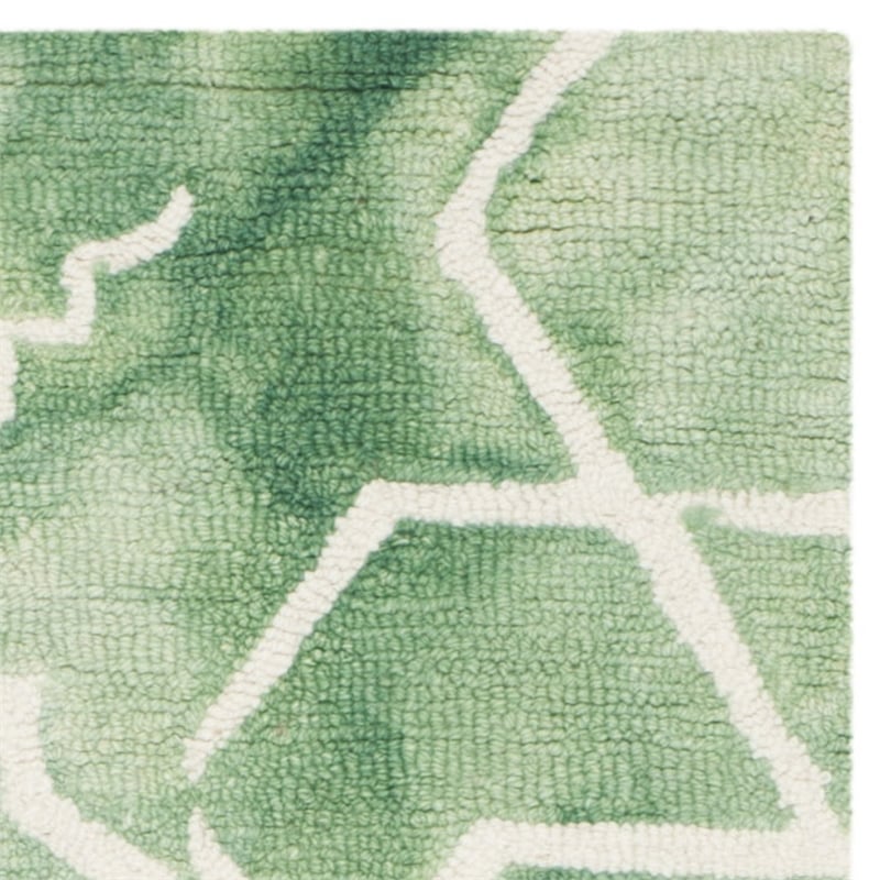 Safavieh Dip Dyed Green Contemporary Rug - Runner 2'3