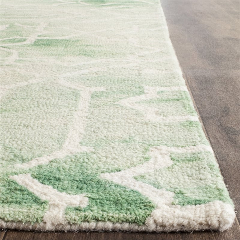 Safavieh Dip Dyed Green Contemporary Rug - Runner 2'3