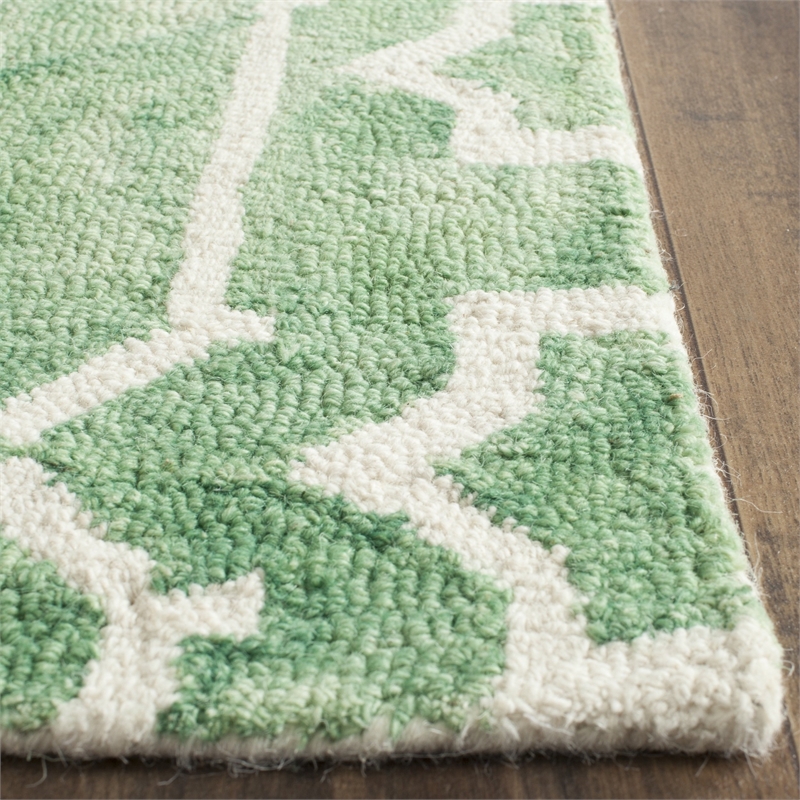 Safavieh Dip Dyed Green Contemporary Rug - Runner 2'3
