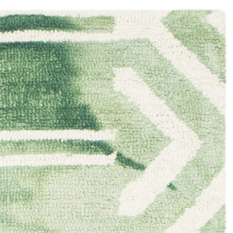 Safavieh Dip Dyed Green Contemporary Rug - Runner 2'3