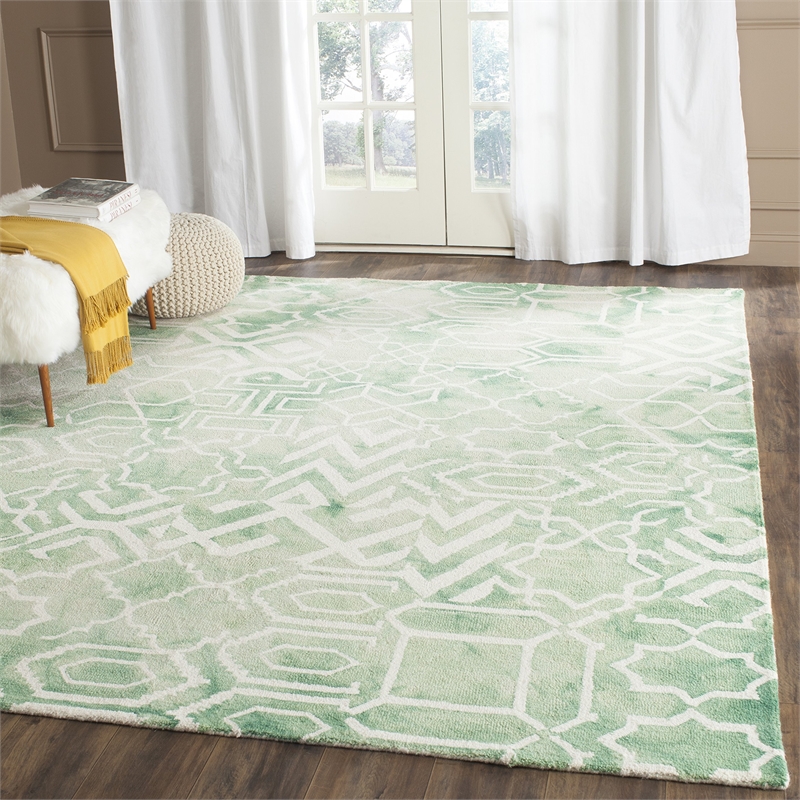 Safavieh Dip Dyed Green Contemporary Rug - Square 7'