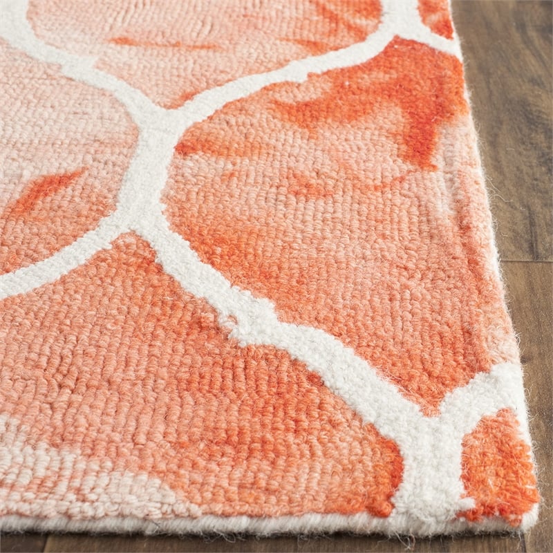 Safavieh Dip Dyed Orange Contemporary Rug - 3' x 5'