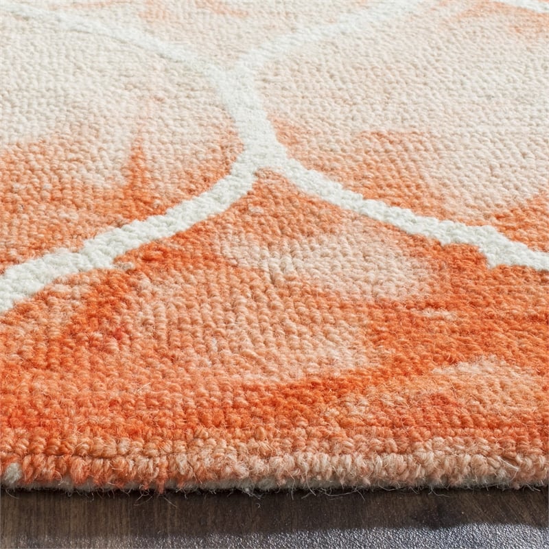 Safavieh Dip Dyed Orange Contemporary Rug - 4' x 6'