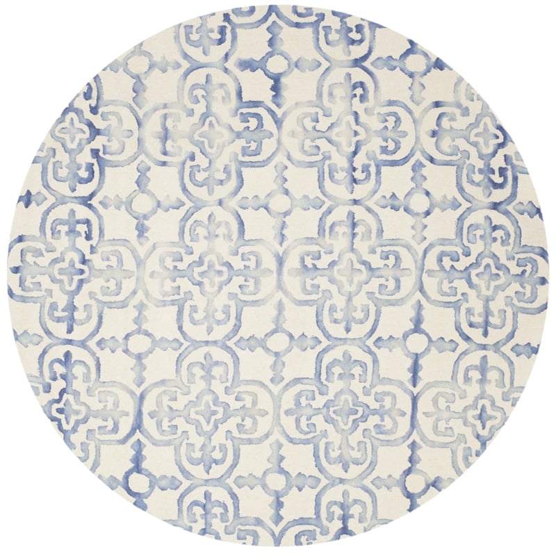 Safavieh Dip Dyed Ivory Contemporary Rug - Round 7'