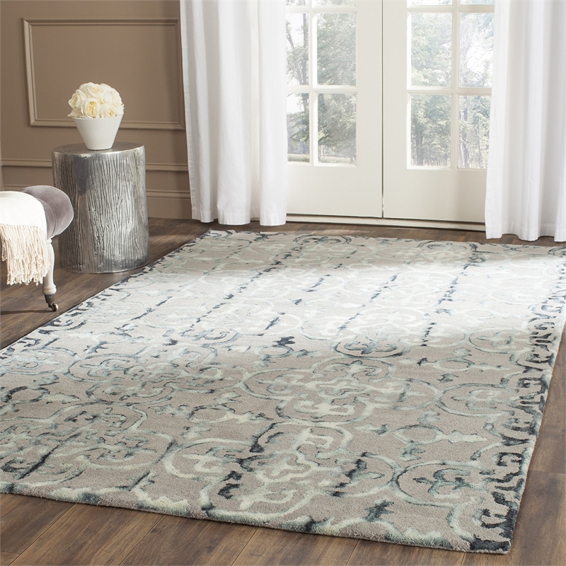 Safavieh Dip Dyed Grey Contemporary Rug - 9' x 12'