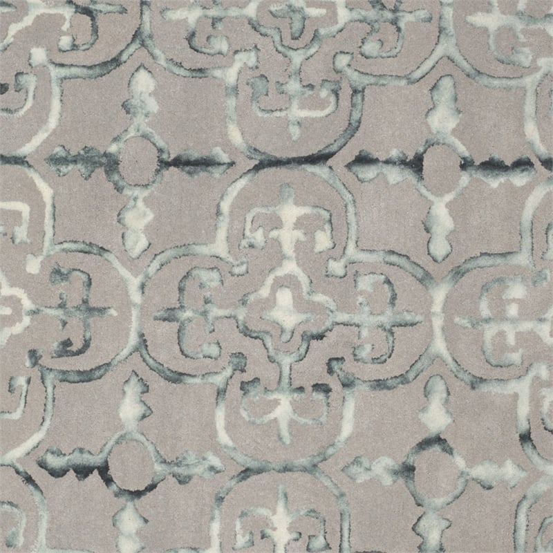 Safavieh Dip Dyed Grey Contemporary Rug - Round 7'