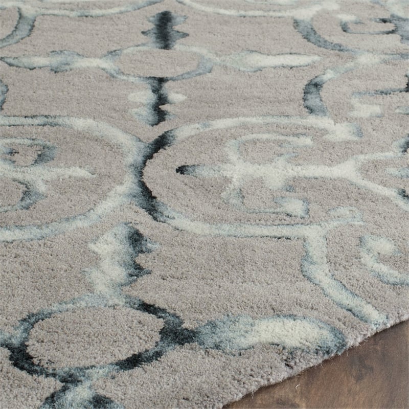 Safavieh Dip Dyed Grey Contemporary Rug - Round 7'