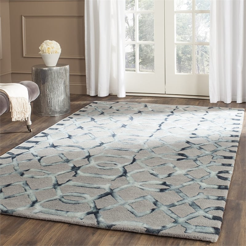 Safavieh Dip Dyed Grey Contemporary Rug - Square 7'