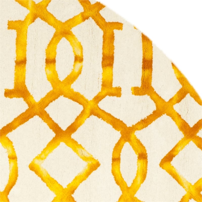 Safavieh Dip Dyed Ivory Contemporary Rug - Round 7'