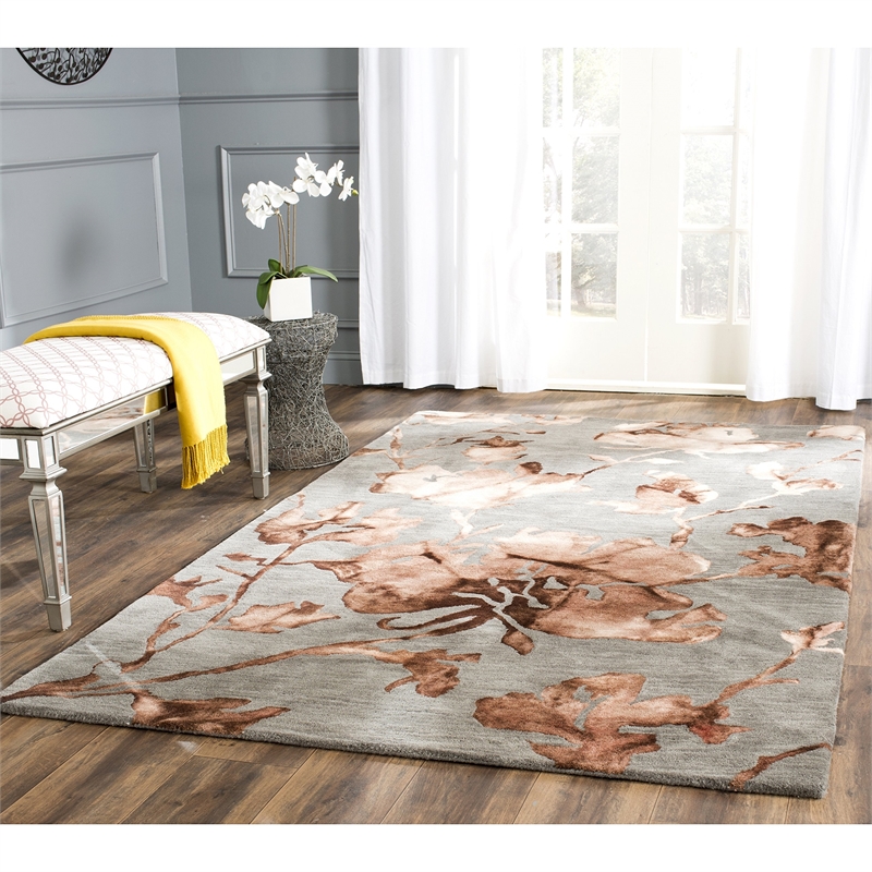 Safavieh Dip Dyed Grey Contemporary Rug - 9' x 12'