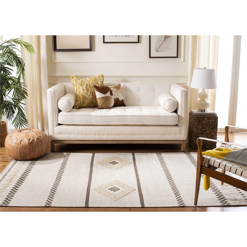 Safavieh Dhurries Natural Contemporary Rug - 4' x 6'