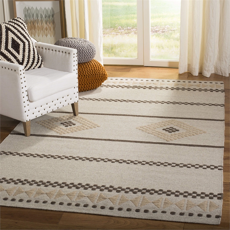 Safavieh Dhurries Natural Contemporary Rug - Square 6'