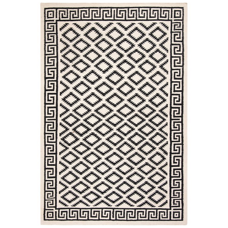 Safavieh Dhurries Ivory Contemporary Rug - 5' x 8'