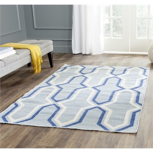 Safavieh Dhurries Light Blue Contemporary Rug - 3' x 5'