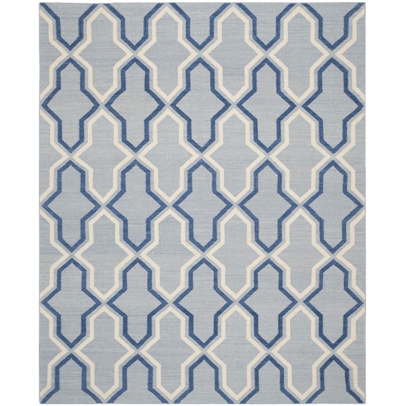 Safavieh Dhurries Light Blue Contemporary Rug - 6' x 9'