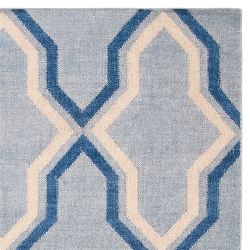Safavieh Dhurries Light Blue Contemporary Rug - 6' x 9'