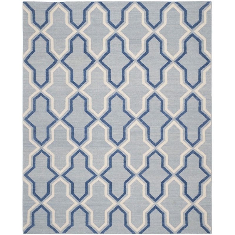 Safavieh Dhurries Light Blue Contemporary Rug - 8' x 10'