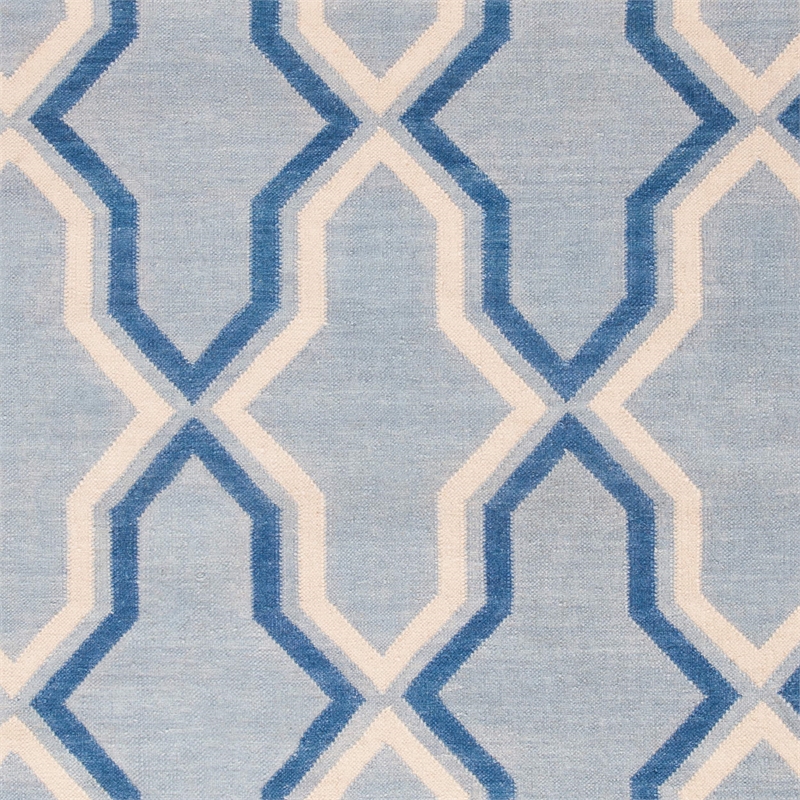 Safavieh Dhurries Light Blue Contemporary Rug - 8' x 10'