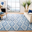 Safavieh Dhurries Light Blue Contemporary Rug - 9' x 12'