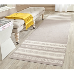 Safavieh Dhurries Light Brown Contemporary Rug - 2'6&quot x 8'