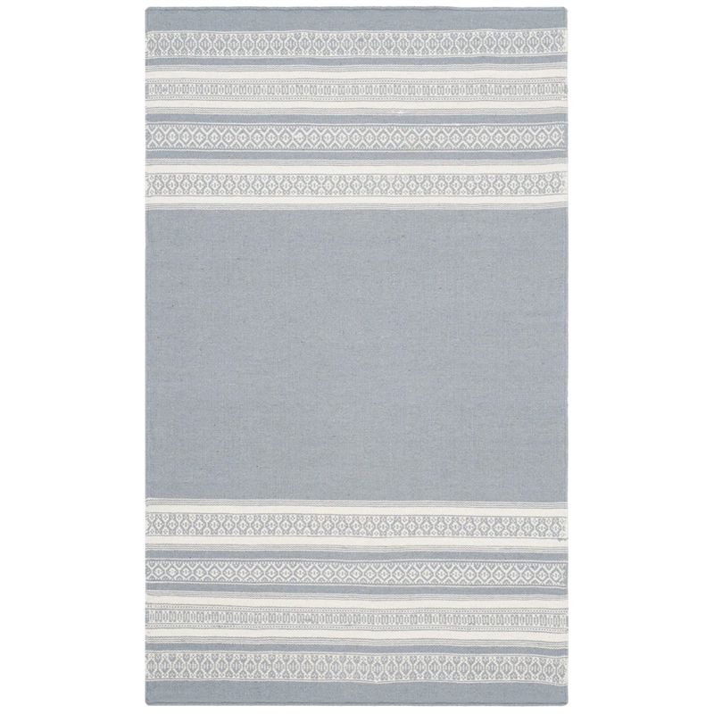 Safavieh Dhurries Grey Contemporary Rug - 3' x 5'