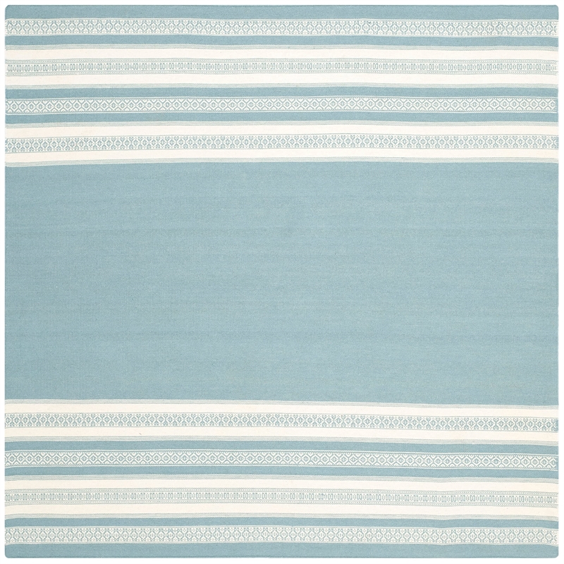 Safavieh Dhurries Turquoise Contemporary Rug - Square 6'