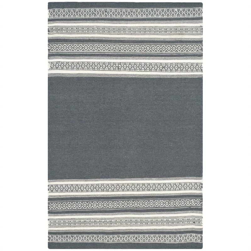 Safavieh Dhurries Dark Grey Contemporary Rug - 3' x 5'