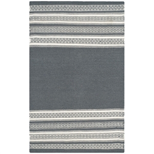 Safavieh Dhurries Dark Grey Contemporary Rug - 3' x 5'